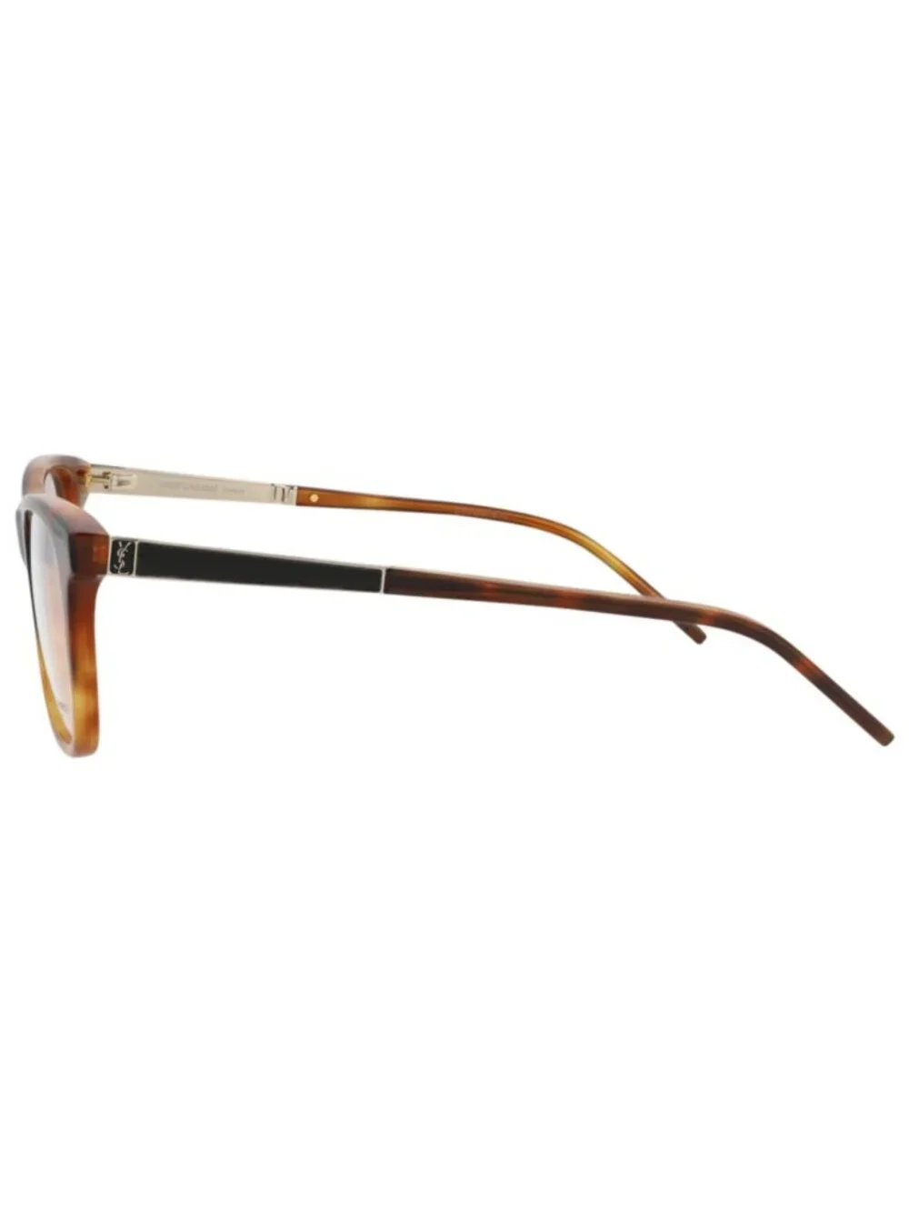New Saint Laurent Women's Eyeglasses Square Rectangle Acetate Frame Unisex Gold
